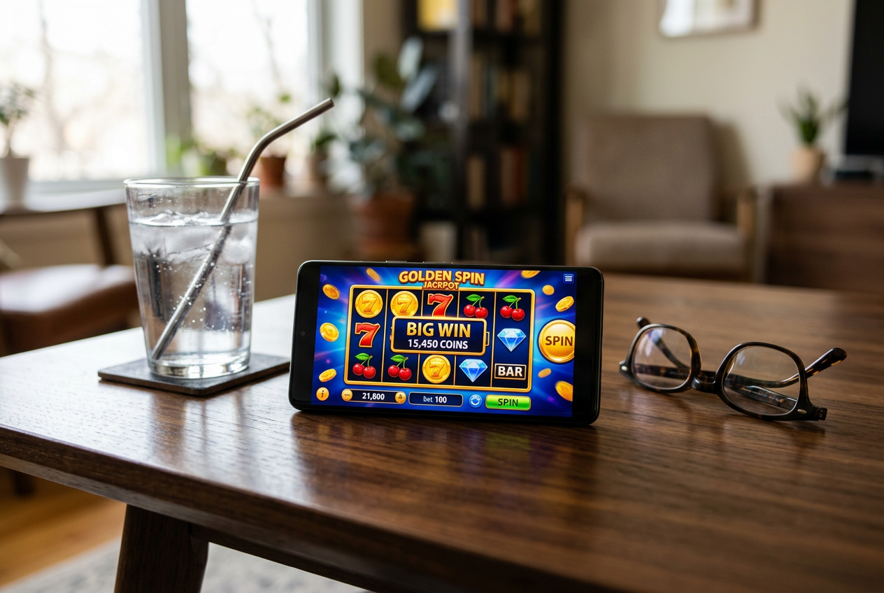 High-end online casino interface on a smartphone